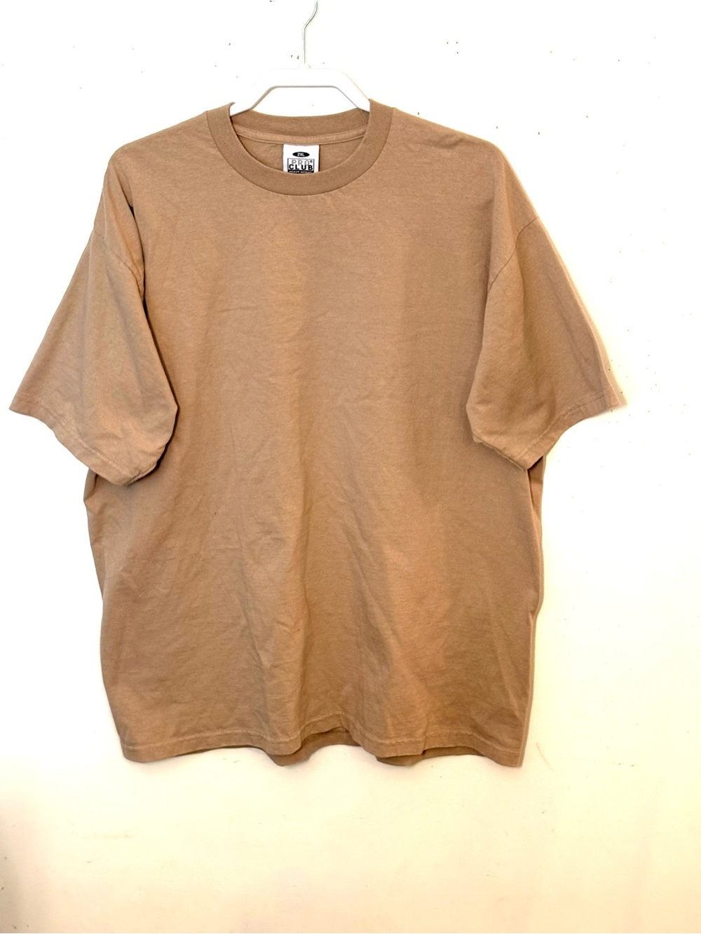 ProClub Classic Men's Tan Crewneck T-Shirt. Size 2XL. EUC.